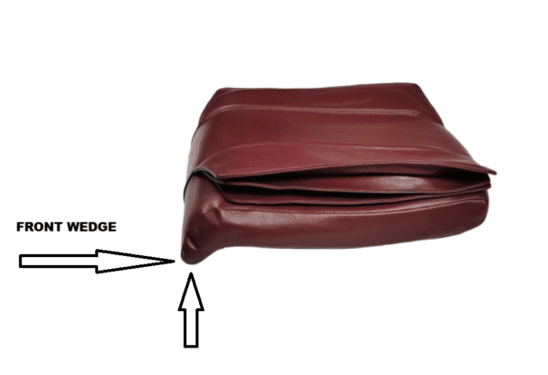 Pedicure Oval Headrest-Chair Massage- Bottom-Air Seat Cover- Has CHIN, Burgundy - Image 6
