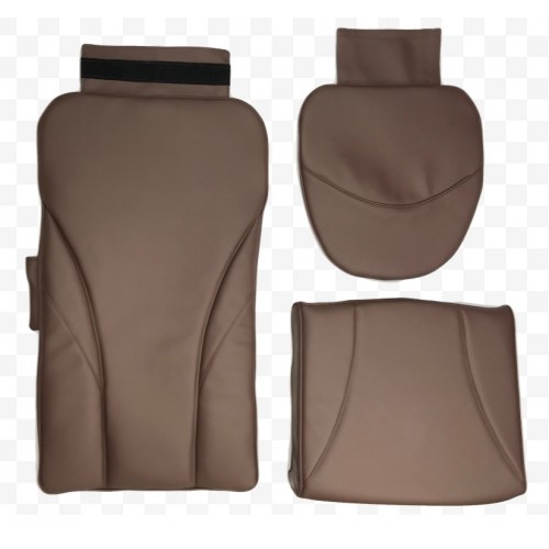 A smaller image of a dark brown seat cover set