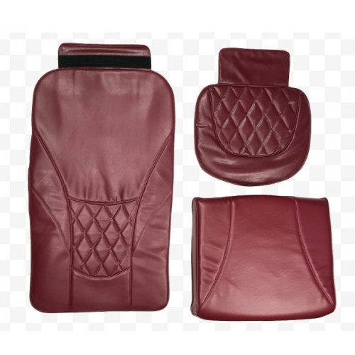 A smaller image of a burgundy set of seat covers