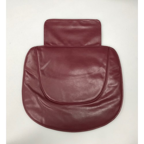 A top view of the red seat cover