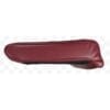 A side view of the burgundy bottom seat cover