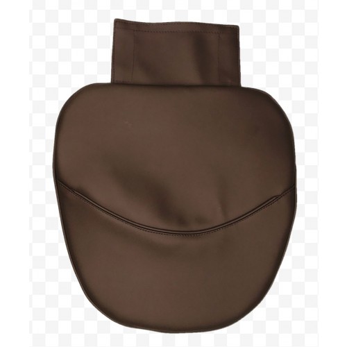 A top view of the brown seat cover