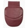 A burgundy seat cover top view