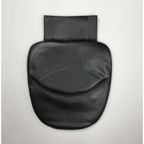 A black pedicure chair bottom cushion