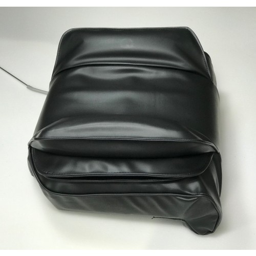 A black colored seat cover
