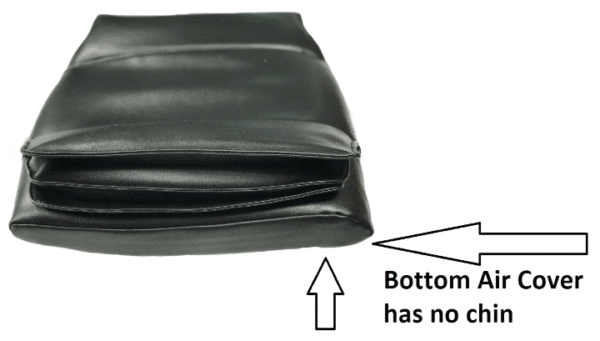 Leather Upholsteries-Replacement-Pedicure Chair Air-Seat Covers-HAS NO FRONT CHIN-Black Color - Image 3