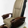 A pale brown pedicure chair cover side view