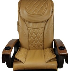 A coffee colored armchair