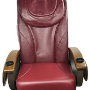 Pedicure Back Cushion, Seat Cushion with Front CHIN, Burgundy