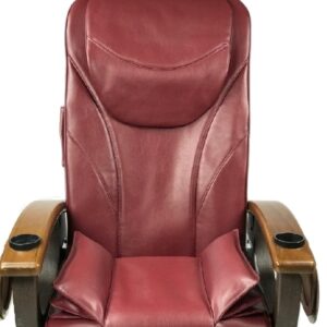 Pedicure Heart headrest- Chair Massage Bottom-Air Seat Cover/Chin-Smooth Burgundy
