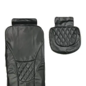 LEATHER UPHOLSTERIES-PEDICURE CHAIR DIAMOND BACK CUSHION REPLACEMENT COVER, BLACK