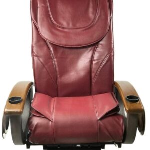 Pedicure Oval Headrest-Chair Massage- Bottom-Air Seat Cover- Has CHIN, Burgundy