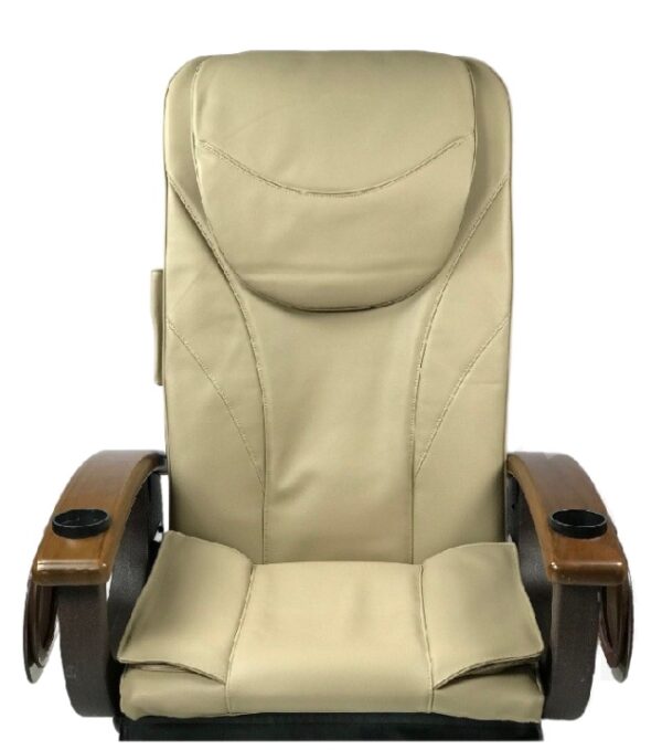 Leather Upholsteries Replacement Cover-Pedicure Chair Massage Bottom-Air Seat Cover, Has Wedges, Gray
