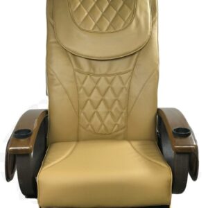 Leather Upholsteries - Pedicure Chair Diamond Design back Cushion-Seat Cushion, Has Front Wedges, Cappucinno