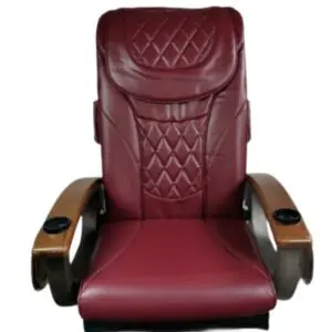 Leather Cover Replacement-Pedicure Chair Diamond Design back Cushion-Seat Cushion, Has Front CHIN,Burgundy