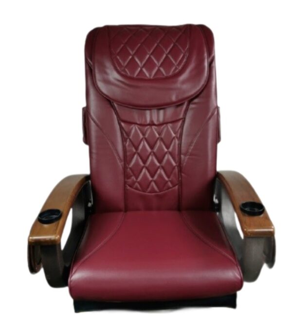 LEATHER UPHOLSTERY REPLACEMENT-PEDICURE CHAIR DIAMOND BACK CUSHION REPLACEMENT COVER,BURGUNDY - Image 4
