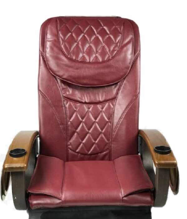 LEATHER UPHOLSTERY REPLACEMENT-PEDICURE CHAIR DIAMOND BACK CUSHION REPLACEMENT COVER,BURGUNDY - Image 3