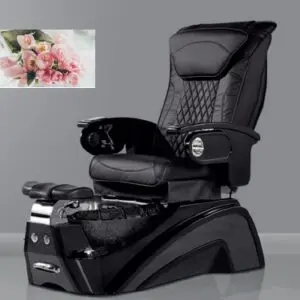 Leather Upholsteries Replacement Cover-Pedicure Chair VZ Style, Black color