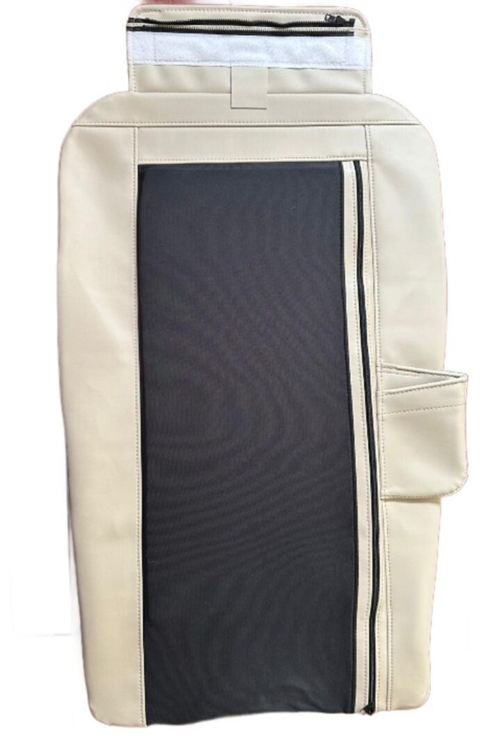Pedicure Chair Seat Set Cover- Acetone Resistance - Bottom Air Seat has Front Wedge - Off White/Tinted Beige Colour - Image 5
