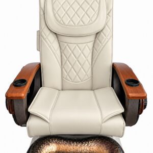Pedicure Chair Seat Diamond Set Cover- Acetone Resistance - Bottom Air Seat has NO Front Wedge - Off White/TINTED BEIGE