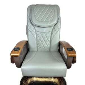 Pedicure Chair Seat Diamond Set Cover- Acetone Resistance - Seat Cushion has Front Wedge - Off White/Tinted Beige